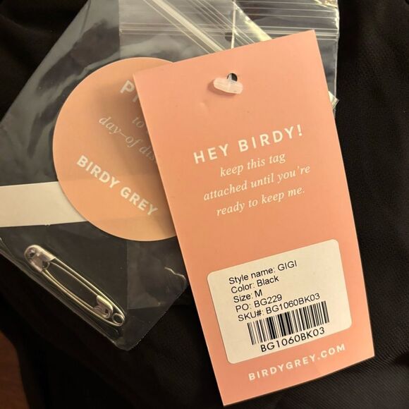 SOLD Birdy Grey Gigi Convertible Black Chiffon Bridesmaid Jumpsuit Size Medium - Picture 6 of 16